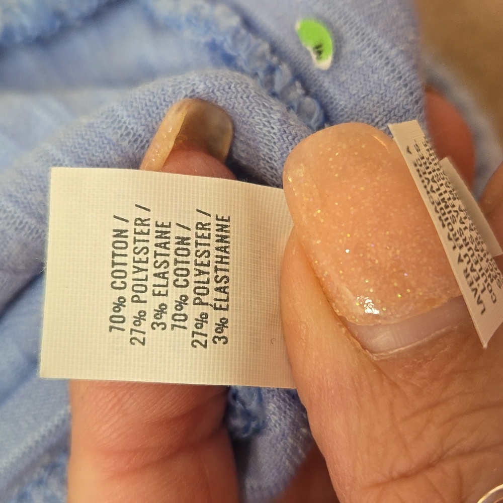 Aerie Light Blue Ribbed & Flared Pants - Picture 7 of 7